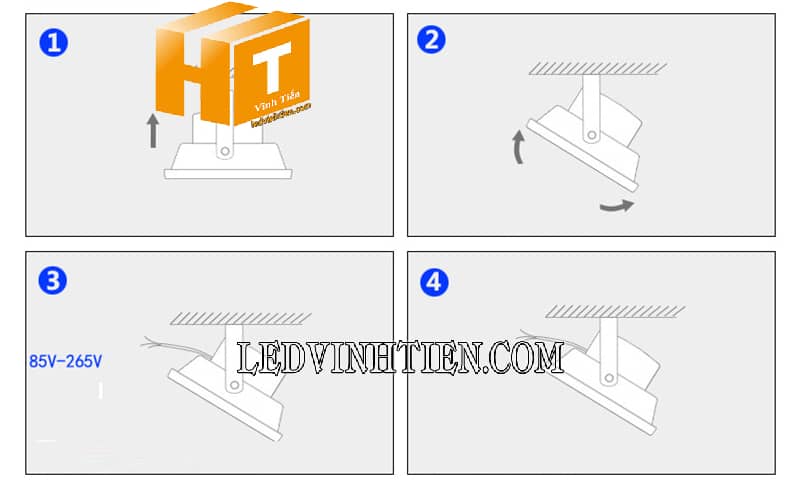 Đèn pha led kẹp bình giá rẻ