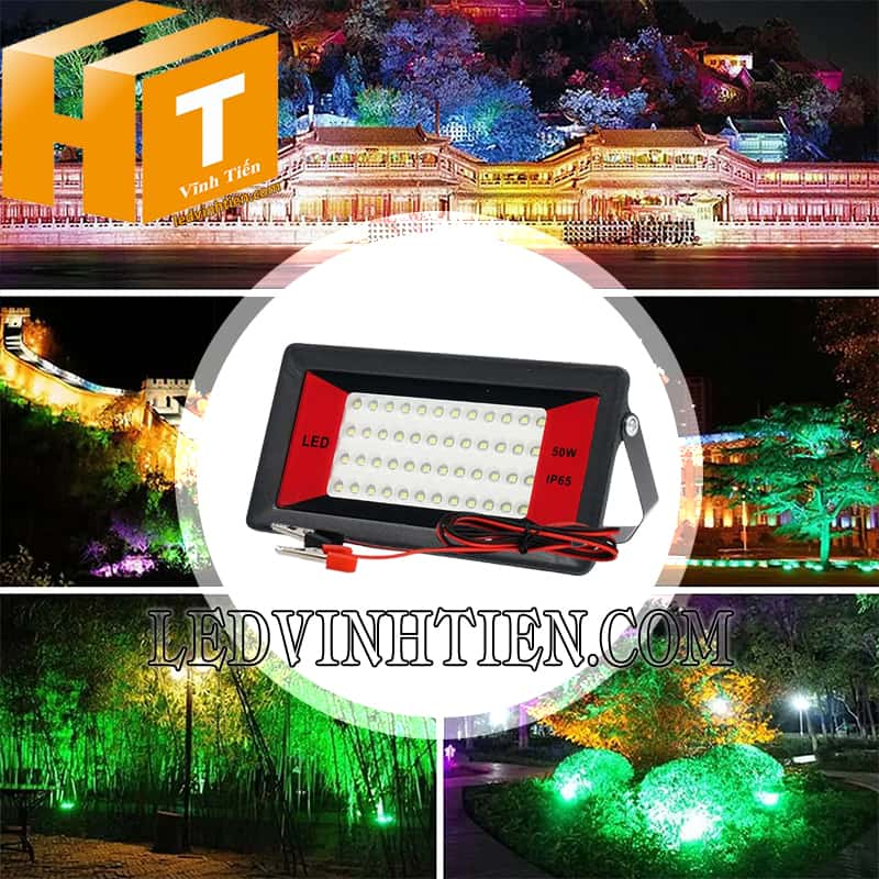 Đèn pha led 12V DC 50w chiếu sáng công viên