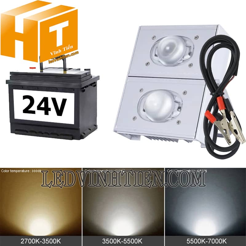 Đèn pha led dùng điện 24v siêu sáng