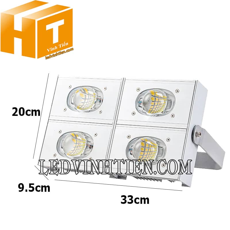 Đèn led pha dùng bình 200W 24V ánh sáng vàng