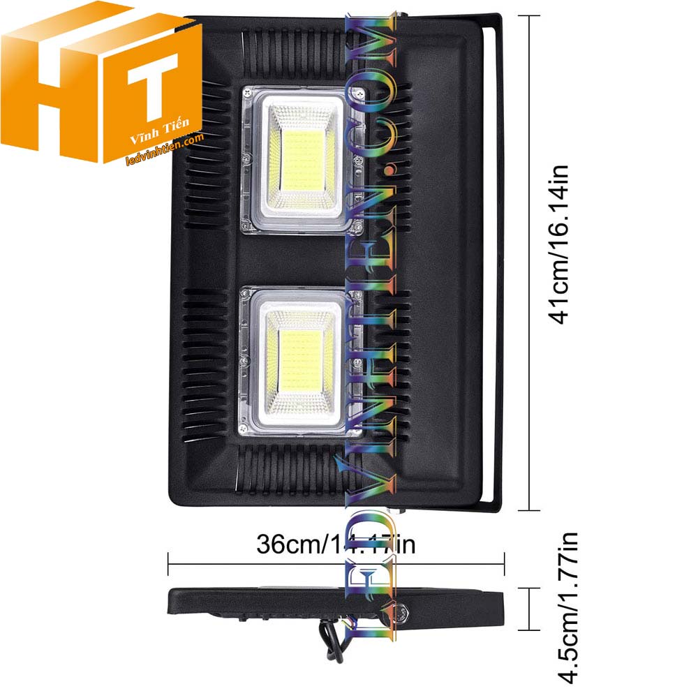 Đèn pha led siêu mỏng 100W, gọn nhẹ, tim led AC, đấu trực tiếp điện 220V là sản phẩm của công ty đèn led Vĩnh Tiến, nhập khẩu và phân phối sỉ, Đèn pha led siêu mỏng 100W được sử dụng cho chiếu sáng biển quảng cáo, sân chơi thể thao, chiếu sáng cho các nhà xưởng, bảng hiệu, bảng quảng cáo,chiếu sáng công cộng,chiếu sáng sân vườn, IP66, 67, 65, ÁNH SÁNG TRẮNG, VÀNG | Góc chiếu 60 độ | LEDVINHTIEN.COM chuyên đèn led công nghiệp chiếu sáng xa, rộng, chiếu sáng bảng hiệu, chiếu sáng bảng quảng cáo DÙNG CHIẾU SÁNG NGOÀI TRỜI, SÂN VẬN ĐỘNG, SÂN BANH, QUẢNG TRƯỜNG, CÔNG VIÊN,...