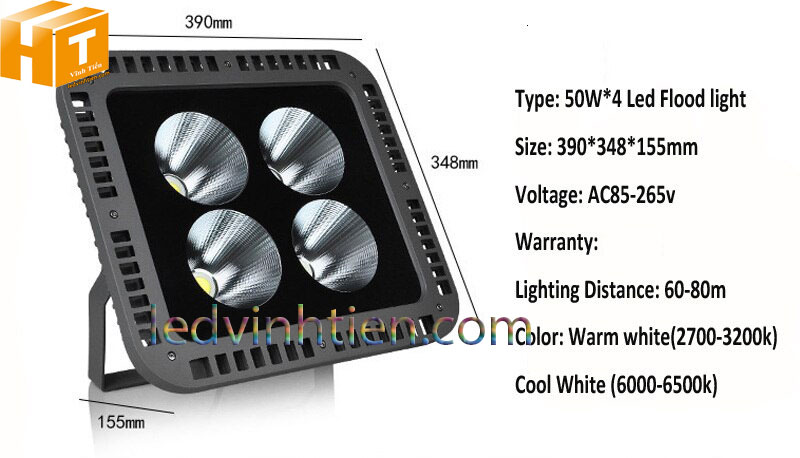 Hình ảnh chi tiết mọi góc cạnh của Đèn pha led 200W HT loại tốt, giá rẻ, đủ công suất, dùng chiếu sáng ngoài trời, được sử dụng cho chiếu sáng biển quảng cáo, sân chơi thể thao, chiếu sáng cho các nhà xưởng, bảng hiệu, bảng quảng cáo,chiếu sáng công cộng,chiếu sáng sân vườn, IP66, 67, 65, ÁNH SÁNG TRẮNG, VÀNG | Góc chiếu 60 độ | LEDVINHTIEN.COM chuyên đèn led công nghiệp chiếu sáng xa, rộng, chiếu sáng bảng hiệu, chiếu sáng bảng quảng cáo DÙNG CHIẾU SÁNG NGOÀI TRỜI, SÂN VẬN ĐỘNG, SÂN BANH, QUẢNG TRƯỜNG, CÔNG VIÊN,...là sản phẩm của công ty đèn led Vĩnh Tiến, vinhtien.com