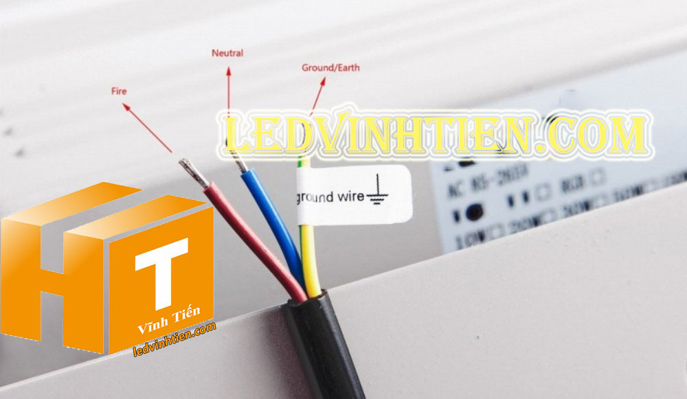 hướng dẫn cách cài đặt và đấu nối đèn pha led 200W vỏ xám, ledvinhtien.com