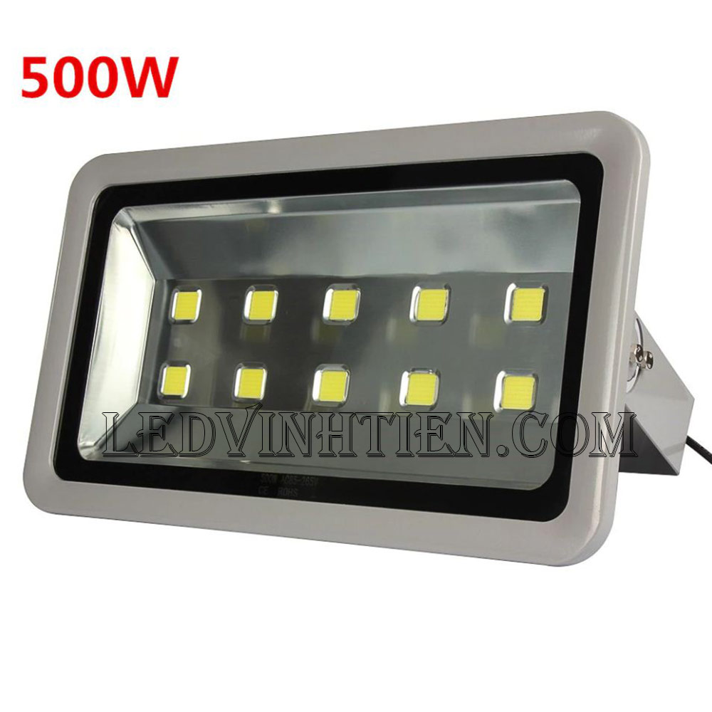 Đèn pha led 500W vỏ xám loại tốt, giá rẻ, ngoài trời, chính hãng ledvinhtien.com