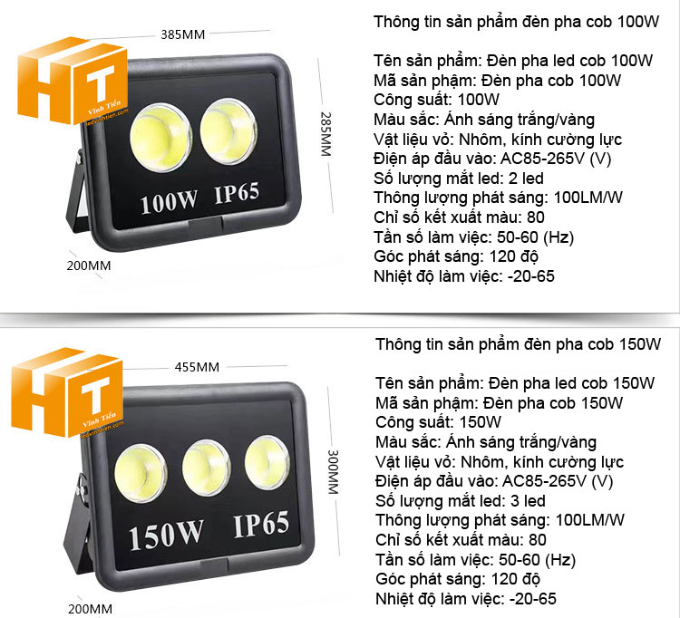 Đèn pha led cob 150w là sản phẩm của công ty đèn led Vĩnh Tiến, nhập khẩu và phân phối sỉ, Đèn pha led cob 150w được sử dụng cho chiếu sáng biển quảng cáo, sân chơi thể thao, chiếu sáng cho các nhà xưởng, bảng hiệu, bảng quảng cáo,chiếu sáng công cộng,chiếu sáng sân vườn, IP66, 67, 65, ÁNH SÁNG TRẮNG, VÀNG | Góc chiếu 60 độ | LEDVINHTIEN.COM chuyên đèn led công nghiệp chiếu sáng xa, rộng, chiếu sáng bảng hiệu, chiếu sáng bảng quảng cáo DÙNG CHIẾU SÁNG NGOÀI TRỜI, SÂN VẬN ĐỘNG, SÂN BANH, QUẢNG TRƯỜNG, CÔNG VIÊN,...