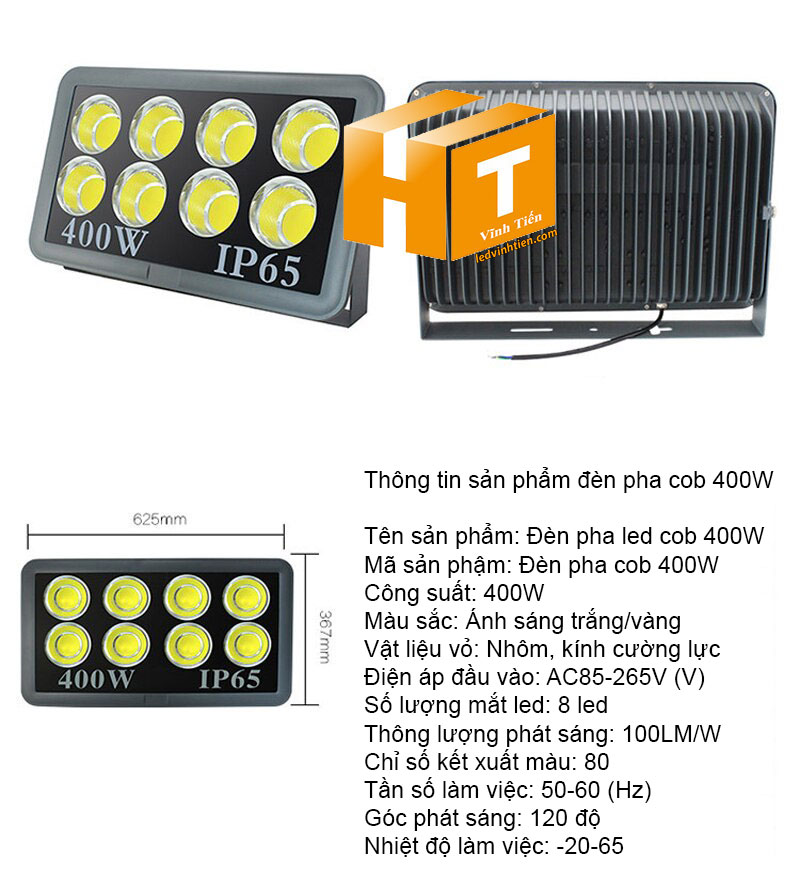 Đèn pha led cob 400w là sản phẩm của công ty đèn led Vĩnh Tiến, nhập khẩu và phân phối sỉ, Đèn pha led cob 400w được sử dụng cho chiếu sáng biển quảng cáo, sân chơi thể thao, chiếu sáng cho các nhà xưởng, bảng hiệu, bảng quảng cáo,chiếu sáng công cộng,chiếu sáng sân vườn, IP66, 67, 65, ÁNH SÁNG TRẮNG, VÀNG | Góc chiếu 60 độ | LEDVINHTIEN.COM chuyên đèn led công nghiệp chiếu sáng xa, rộng, chiếu sáng bảng hiệu, chiếu sáng bảng quảng cáo DÙNG CHIẾU SÁNG NGOÀI TRỜI, SÂN VẬN ĐỘNG, SÂN BANH, QUẢNG TRƯỜNG, CÔNG VIÊN,...