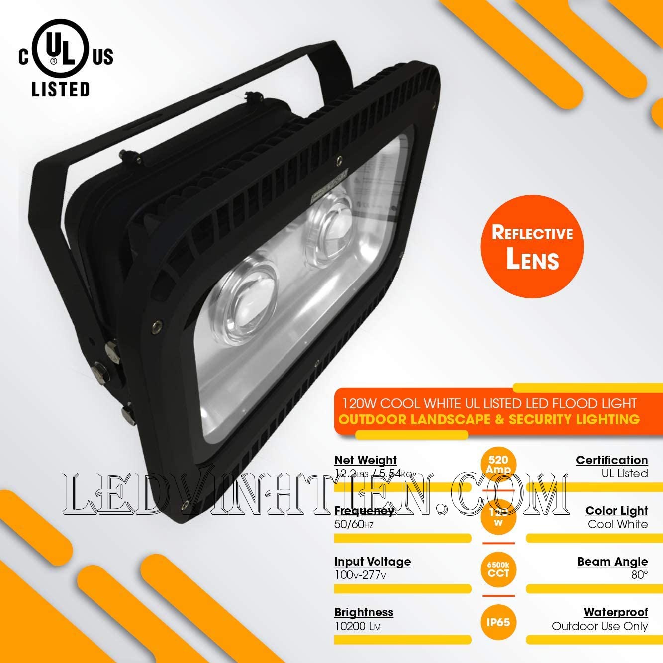 Đèn pha led 100W thấu kính gương lồi, hay còn gọi là đèn pha led lúp chất lượng 100% đủ công suất, dùng chiếu sáng ngoài trời, IP65, 66, 67, chất lượng, ánh sáng chiếu rộng, xa, loại tốt, giá rẻ, chính hãng ledvinhtien.com. Đèn pha led thấu kính 100w sử dụng chip led như: Epistar, Cree, Bridgelux, philips. Đèn pha led thấu kính lồi 100w, Sử dụng trong chiếu sáng công nghiệp như nhà xưởng, nhà máy, bảng hiệu quảng cáo, panner hiển hiệu ngoài trời, hồ, sân vườn, công viên, nhà xưởng, ledvinhtien.com