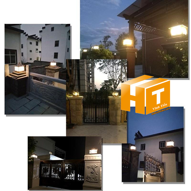 Đèn trụ cổng năng lượng mặt trời cao cấp loại tốt, giá rẻ, chất lượng, dùng ngoài trời, có khả năng chống nước, chống bụi đạt tiêu chuẩn IP65 (mã Đèn trụ cổng năng lượng mặt trời VTHT-TCNLMT-001). dùng chiếu sáng ngoài trời, tiết kiệm điện, Bạn có thể yên tâm khi lắp đặt sản phẩm ở ngoài trời sản xuất bởi công ty tnhh kinh doanh vĩnh tiến, ledvinhtien.com