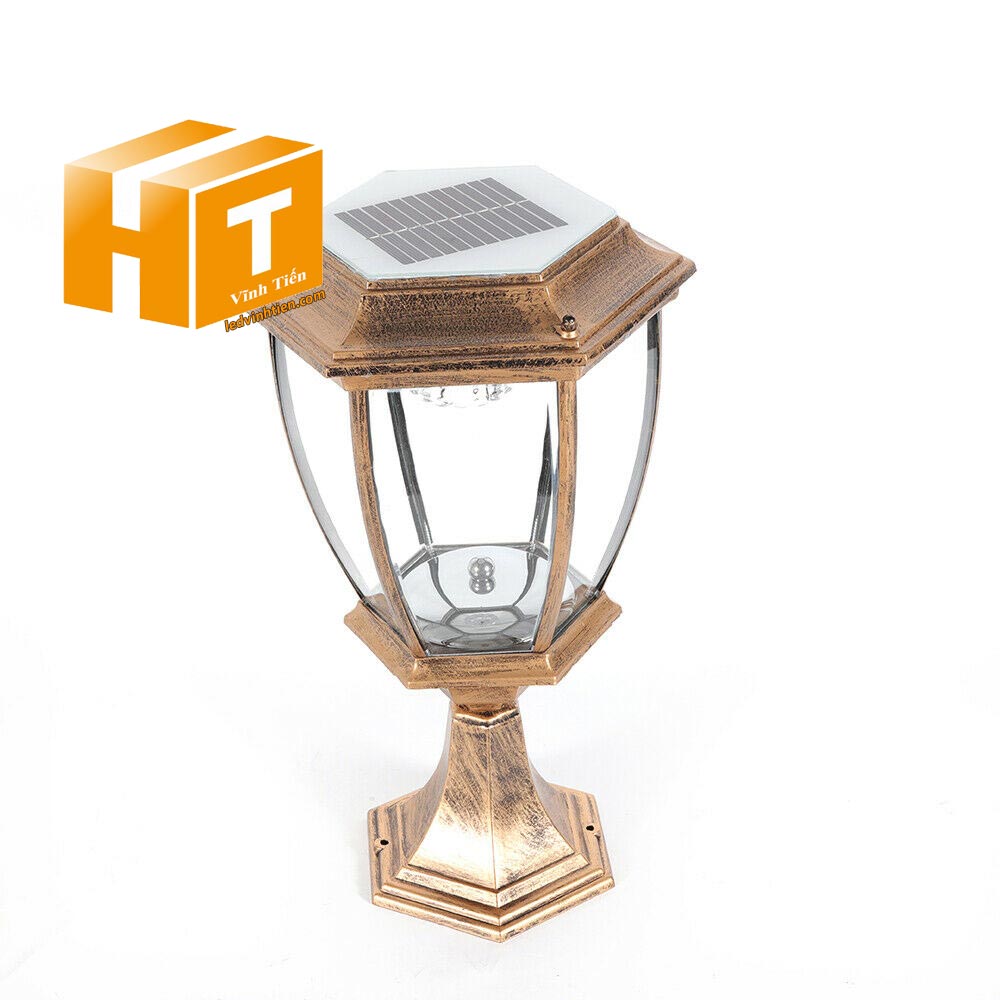 Đèn trụ cổng năng lượng mặt trời 3w. 4w, 5w, 6w, cao cấp loại tốt, giá rẻ, chất lượng, dùng ngoài trời, có khả năng chống nước, chống bụi đạt tiêu chuẩn IP65 (mã Đèn trụ cổng năng lượng mặt trời VTHT-TCNLMT-004). dùng chiếu sáng ngoài trời, tiết kiệm điện, Bạn có thể yên tâm khi lắp đặt sản phẩm ở ngoài trời sản xuất bởi công ty tnhh kinh doanh vĩnh tiến, ledvinhtien.com