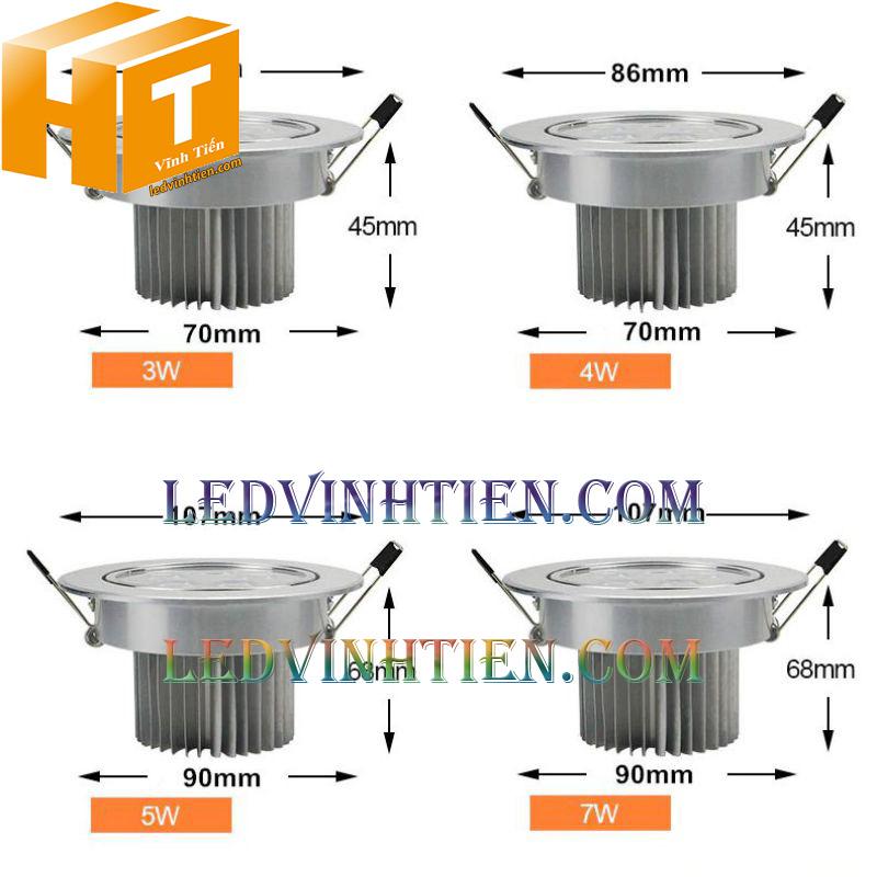 Đèn led âm trần mắt ếch 5w tuy hòa