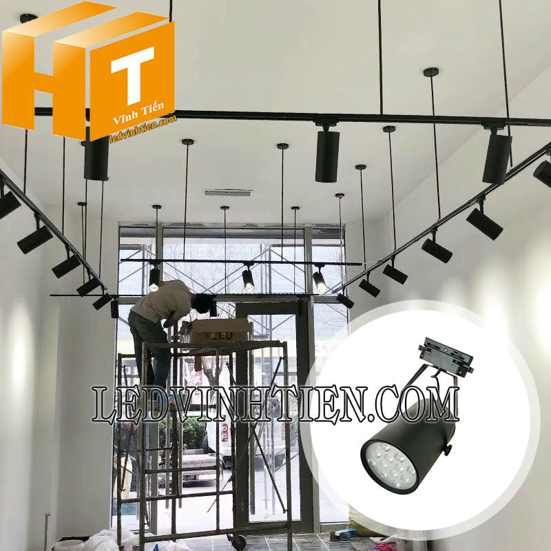 Đèn led thanh ray 12W vỏ đen
