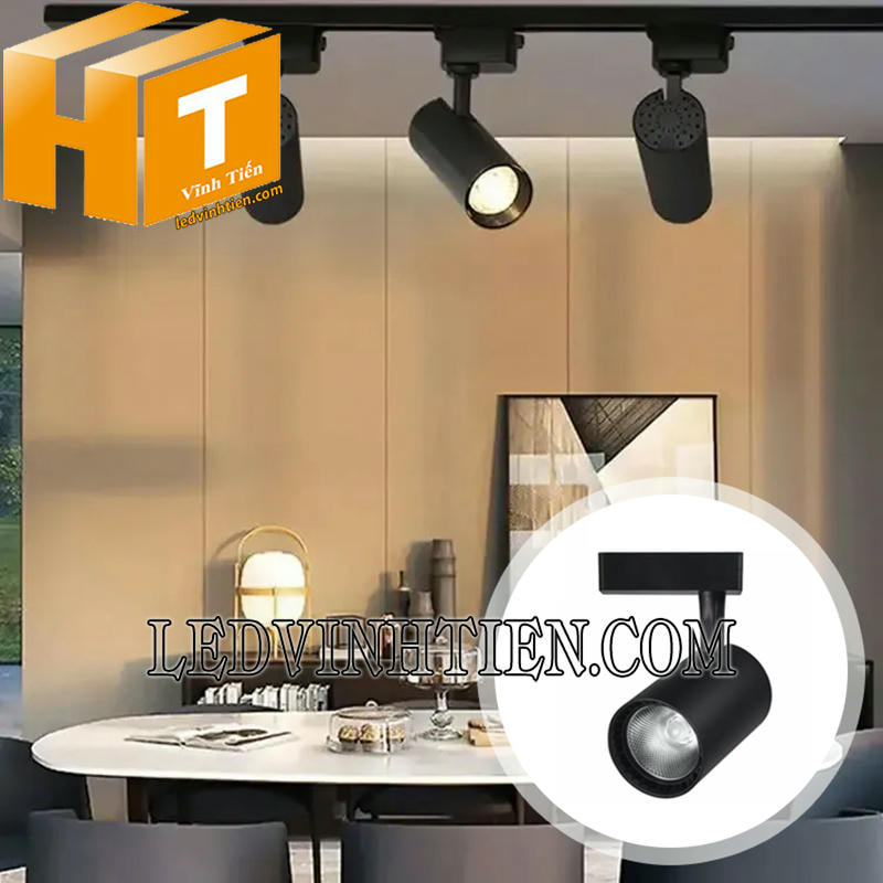 Đèn rọi ray 30W COB vỏ đen