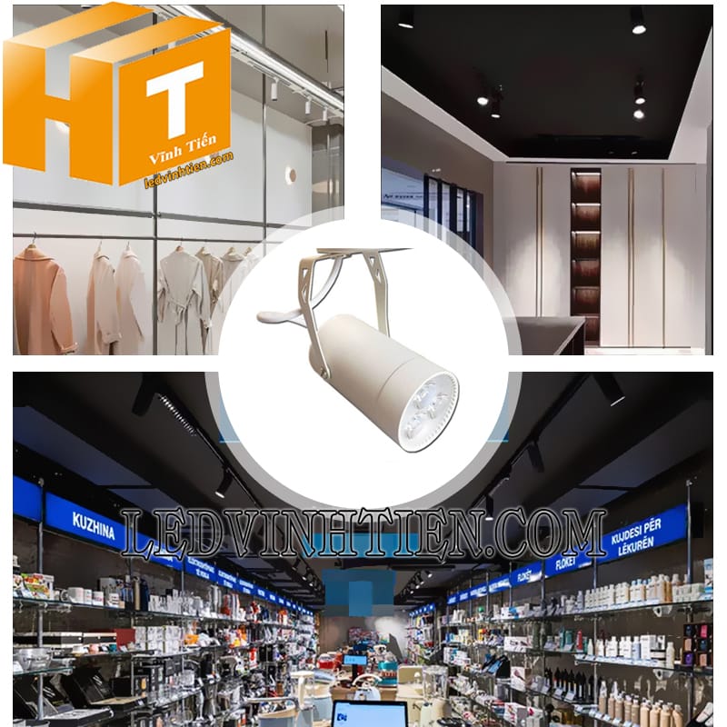 Đèn rọi ray 3W chiếu sáng cửa hàng