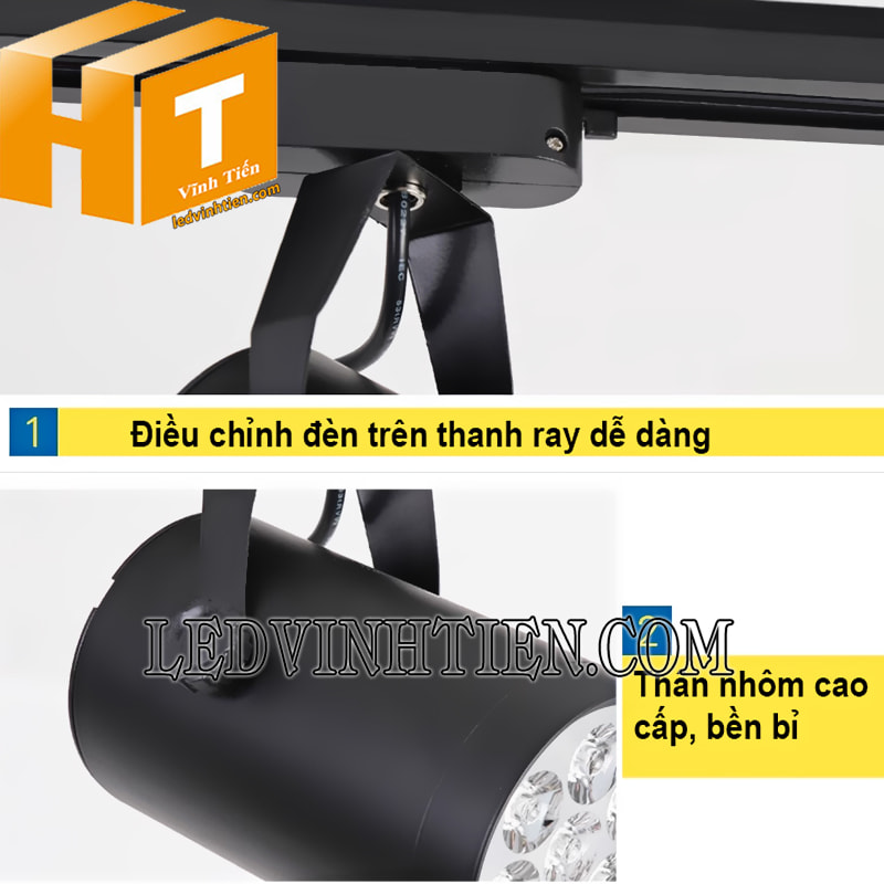 Đèn led chiếu điểm 5W vỏ đen