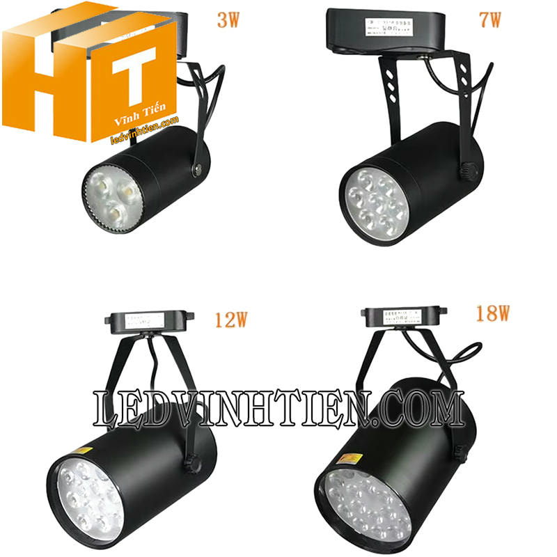 Led rọi thanh ray vỏ đen