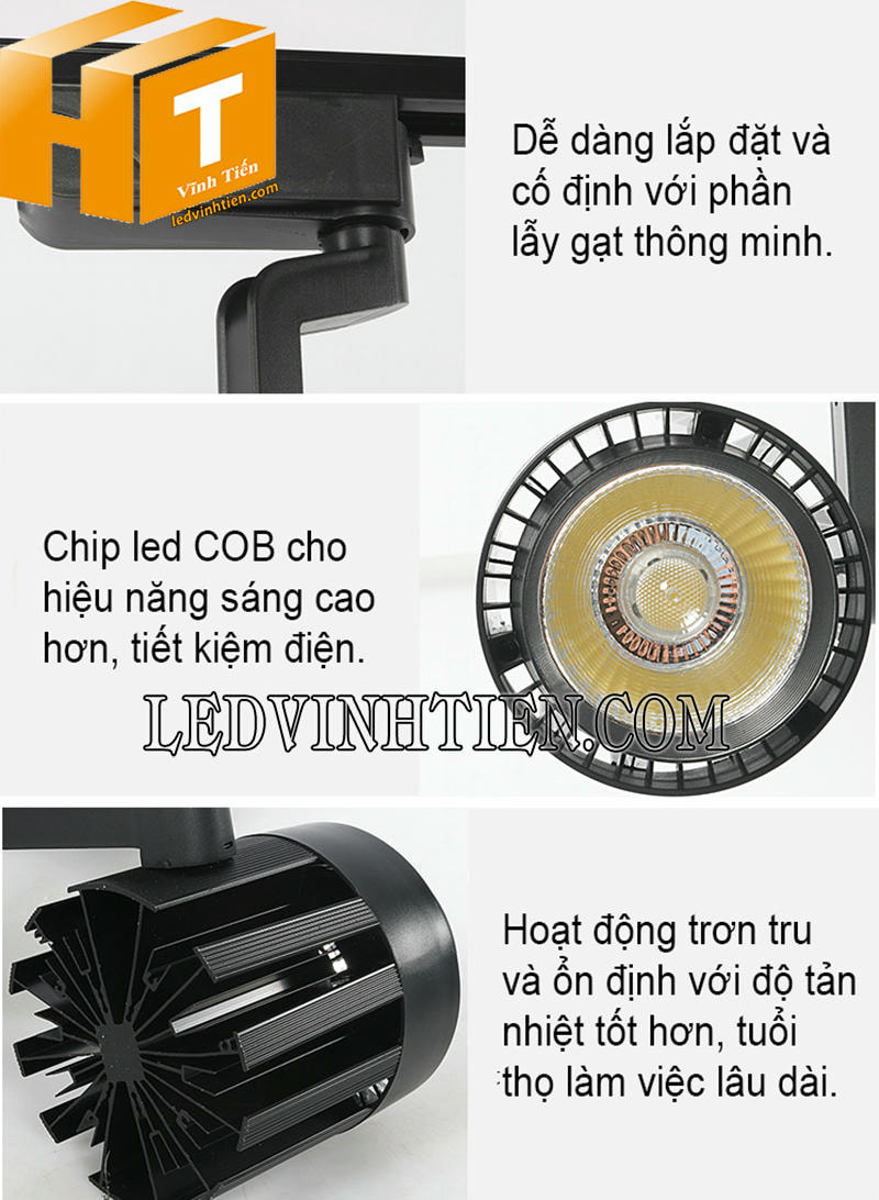 Đèn rọi ray COB 30W giá rẻ