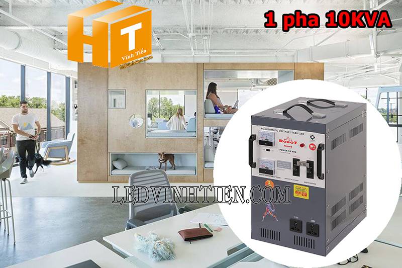 ổn áp Robot Grand 1 pha 10KVA dùng cho văn phòng