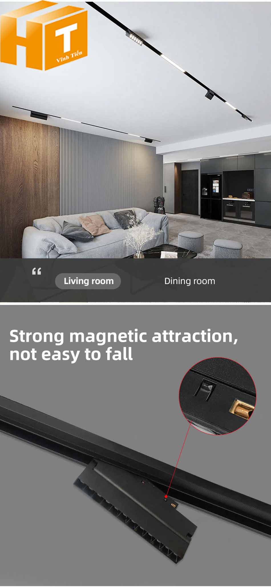 Phân phối đèn led thanh ray nam châm tại Phú Yên