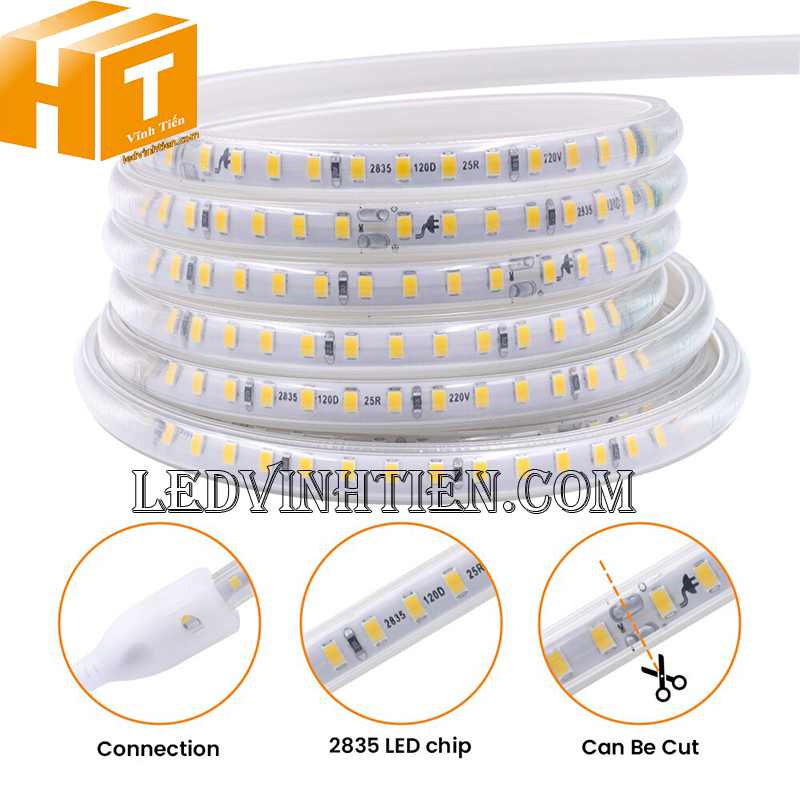 Đèn LED dây ngoài trời 72 chip LED Nanoco chính hãng