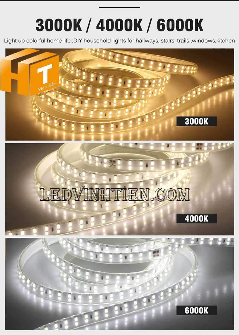 Đèn LED dây ngoài trời Nanoco 120 chip LED