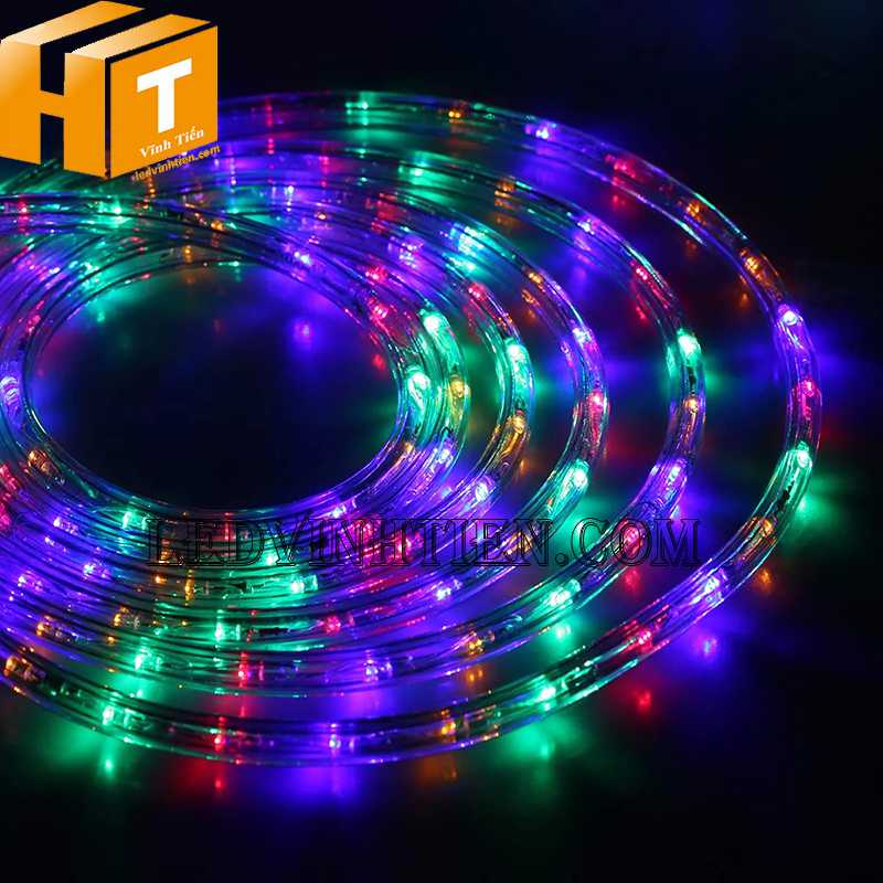 Đèn led dây 220V ống tròn có bọc nhựa RGB giá rẻ