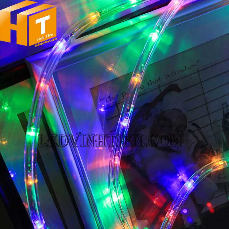 Đèn led dây 220V ống tròn có bọc nhựa RGB loại tốt tại Vĩnh Tiến