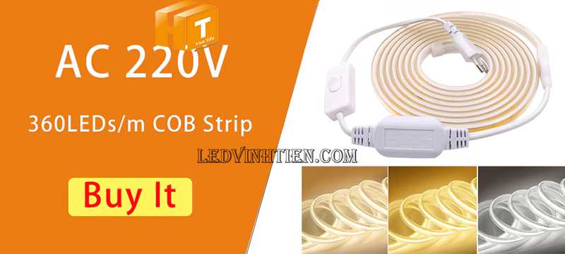 Đèn led dây COB 220V