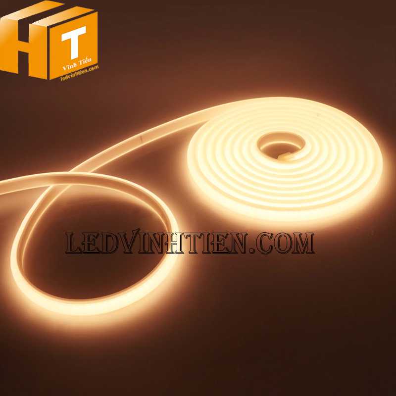 Đèn led dây COB 220V ánh sáng vàng dùng ngoài trời