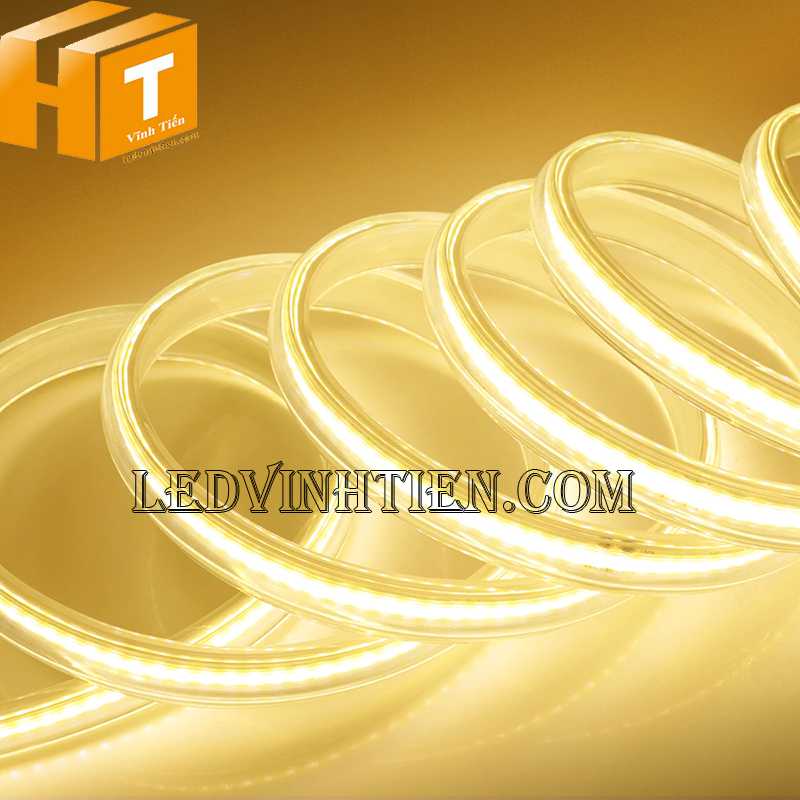 Đèn led dây COB 220V ánh sáng vàng cuộn 100m