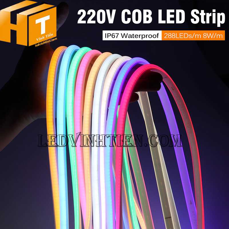Đèn led dây COB 220V RGB giá rẻ