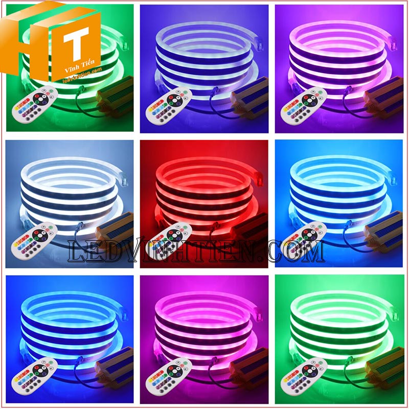 Đèn led dây neon Flex RGB 220V cuộn 100m  tại Vĩnh Tiến