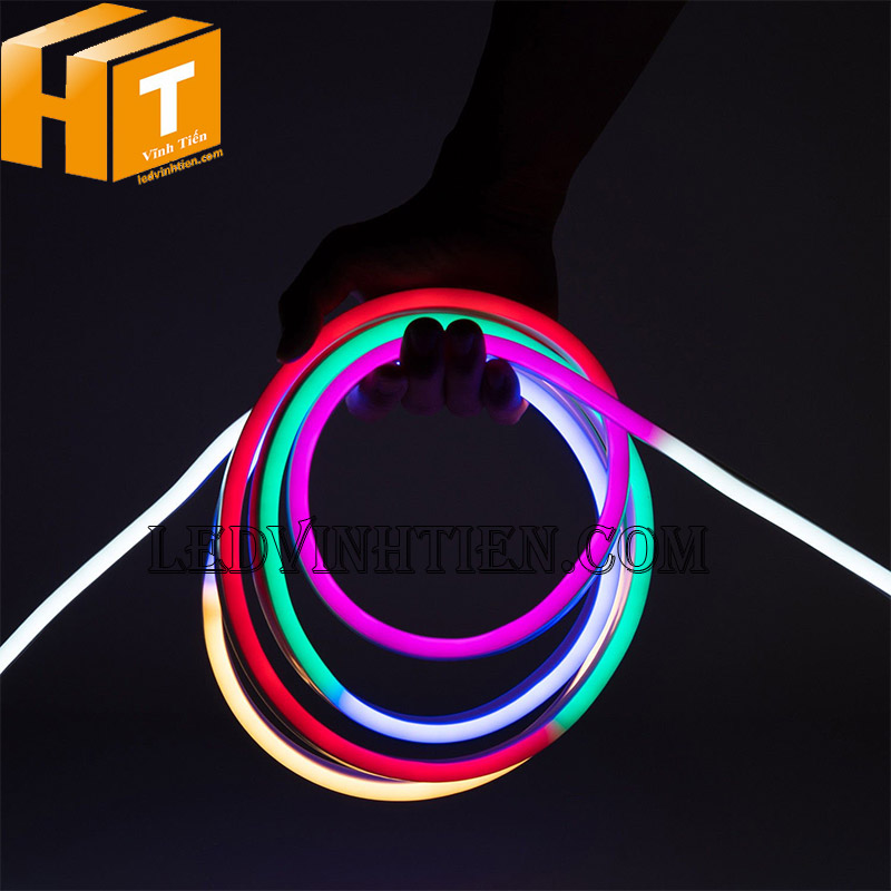 Đèn LED dây neon Flex 220V cuộn 100m đủ màu dùng ngoài trời