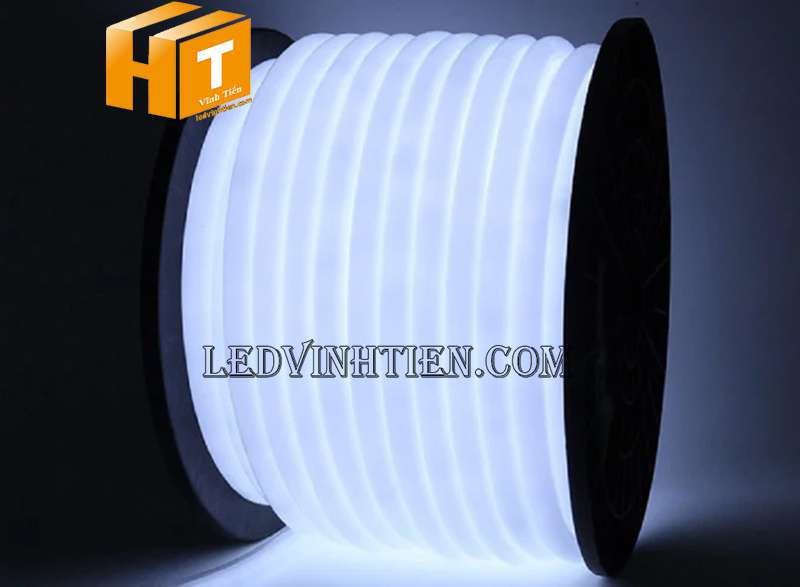 Đèn led dây neon flex 220V ống tròn ánh sáng trắng