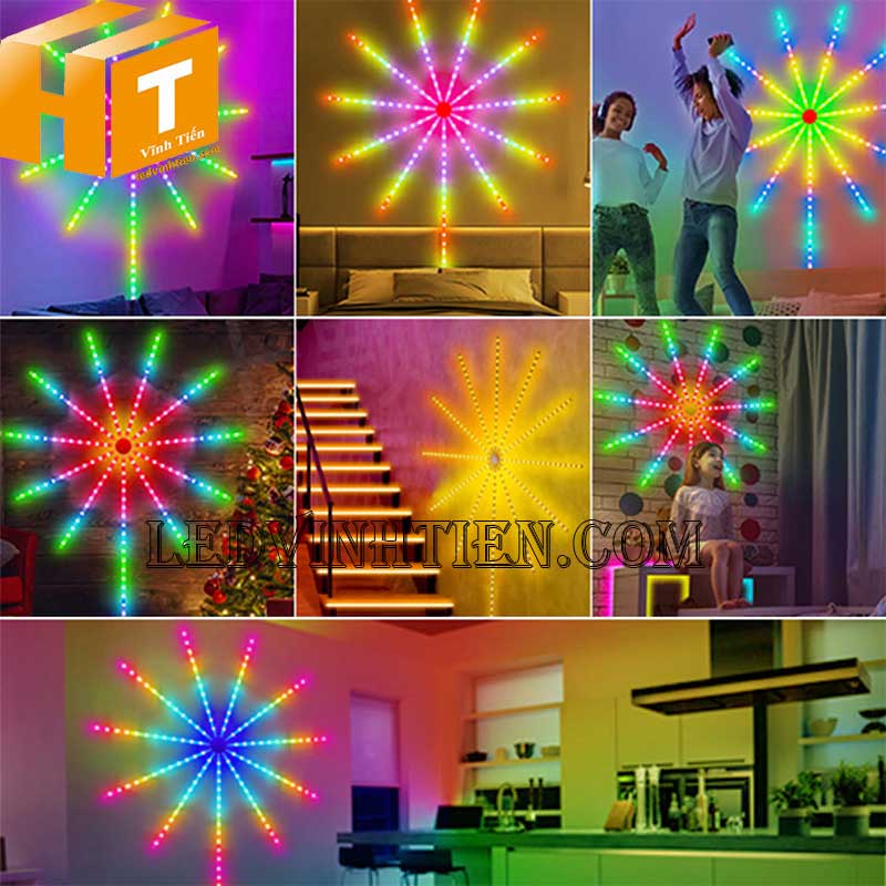 Đèn led dây pháo hoa, kết nối qua app