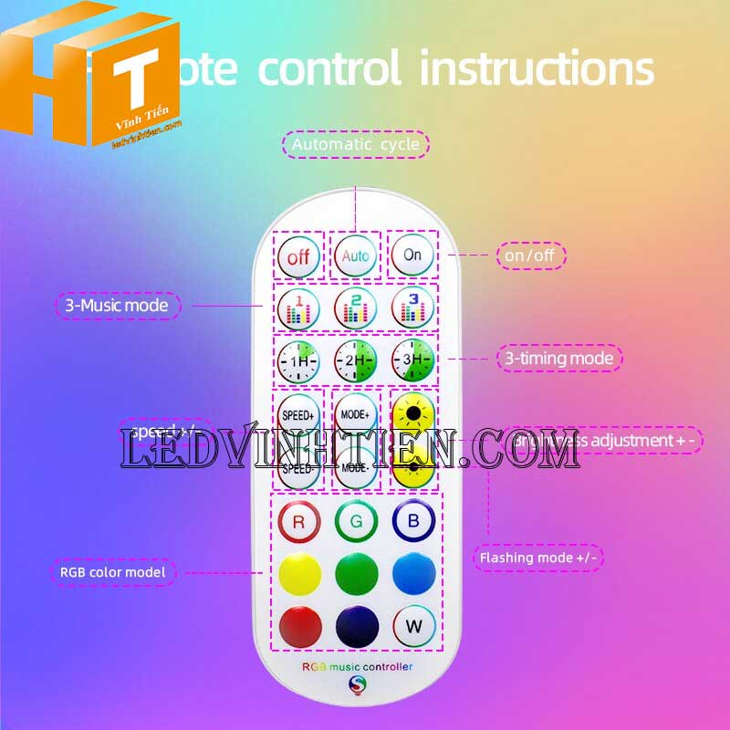 Đèn led pháo hoa 5V nháy theo nhạc kết nối bluetooth, app, Wifi
