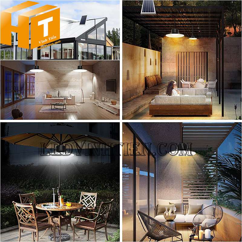 Đèn led nhà xưởng năng lượng mặt trời 150w