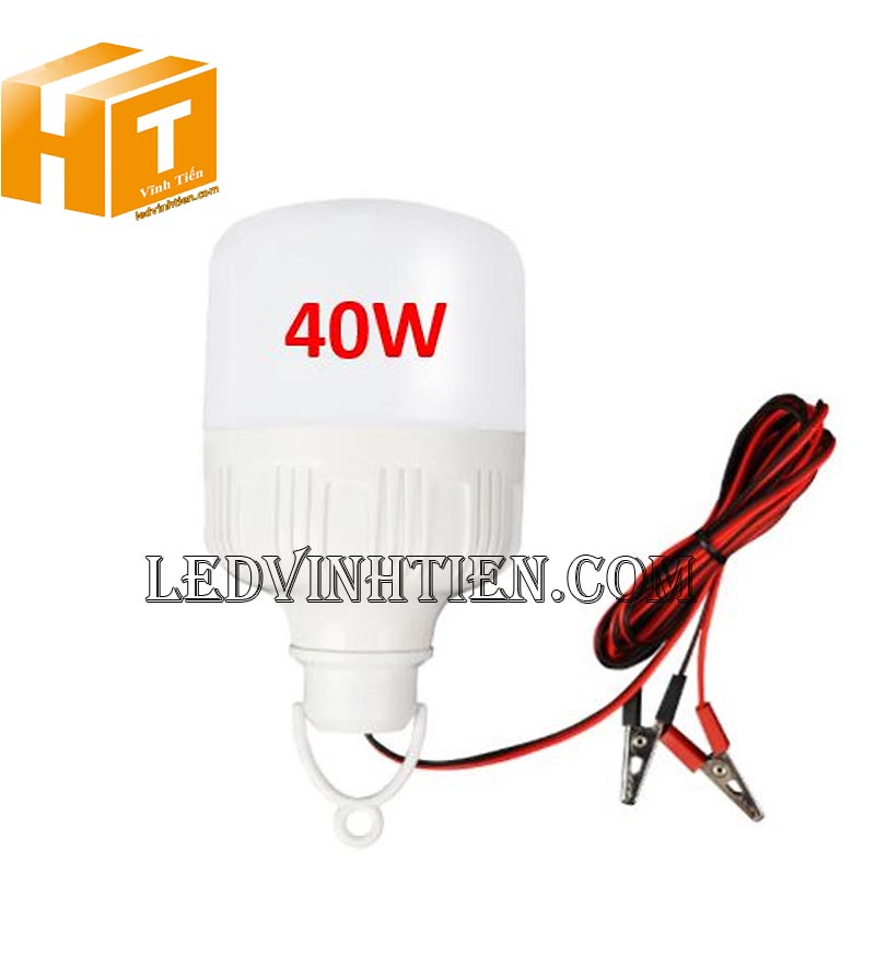 Mua BÓNG ĐÈN LED BULB BÚP TRỤ DÙNG XÀI KẸP BÌNH ẮC QUY 12V 24V 40W