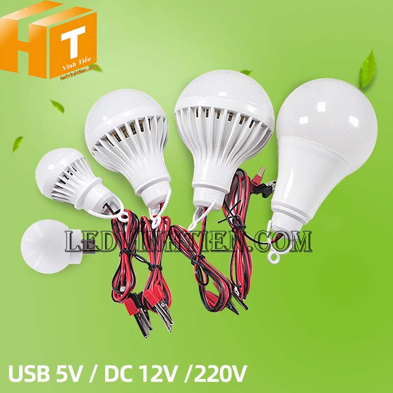 Vĩnh Tiến: Bán sỉ Bóng đèn LED Búp kẹp bình ắc quy 12V