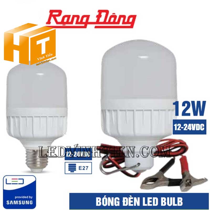 [SALE] Bóng đèn LED Búp kẹp bình ắc quy 12V chính hãng Rạng Đông