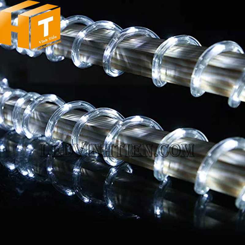 Phân phối đèn led dây ống tròn 220V ánh sáng trắng, cuộn 100m, dùng làm trang trí trong nhà, ngoài trời, siêu sáng