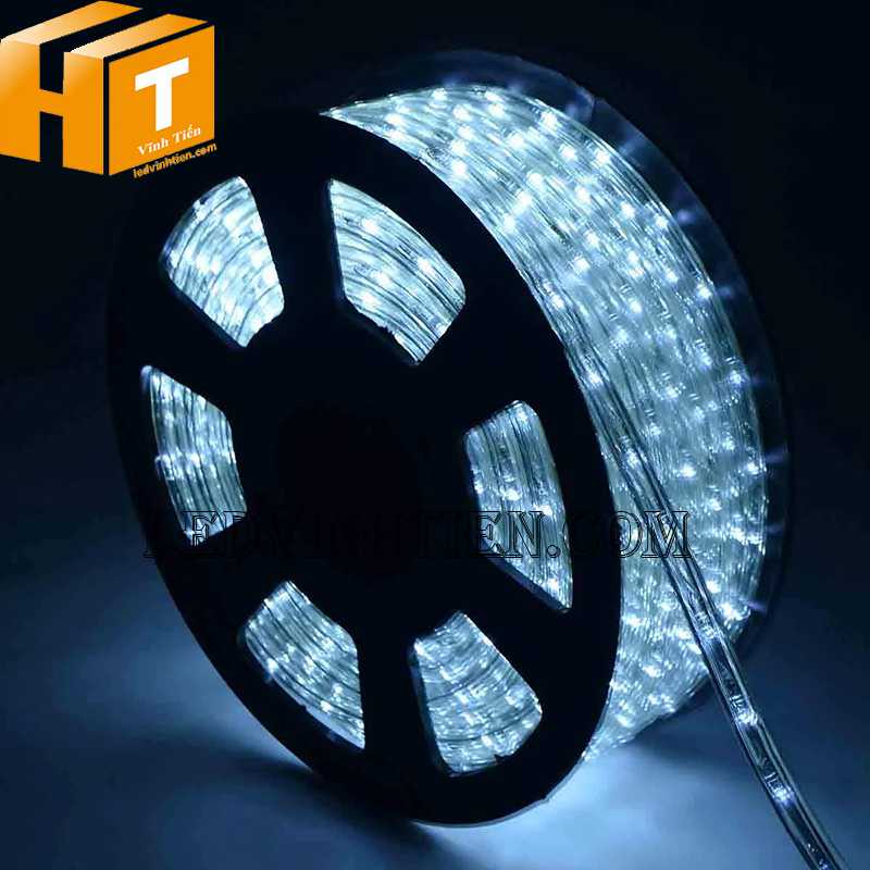 Đèn led dây 220V ống tròn màu trắng