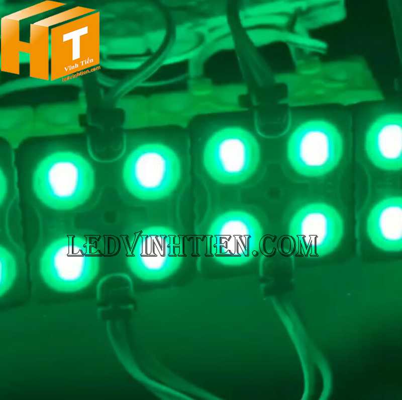 Led module DC12V 4 bóng màu xanh lá