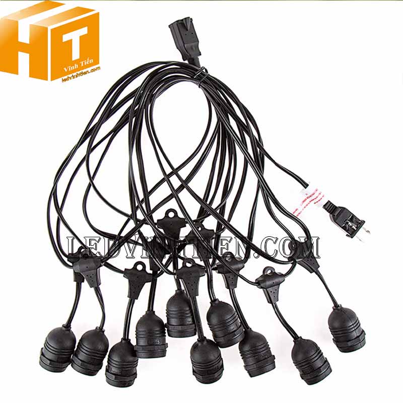 Dây Đèn Thả Ngoài Trời Chống Nước 10m 20 đui giá rẻ