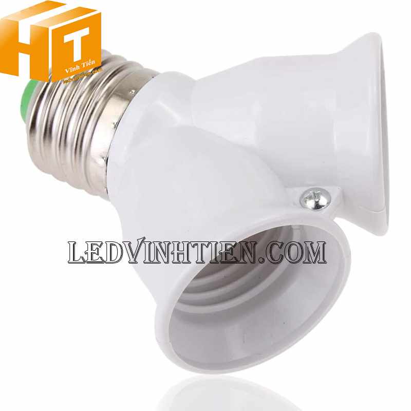 Đui đèn chia 2 bóng loại tốt, giá rẻ tại Vĩnh Tiến