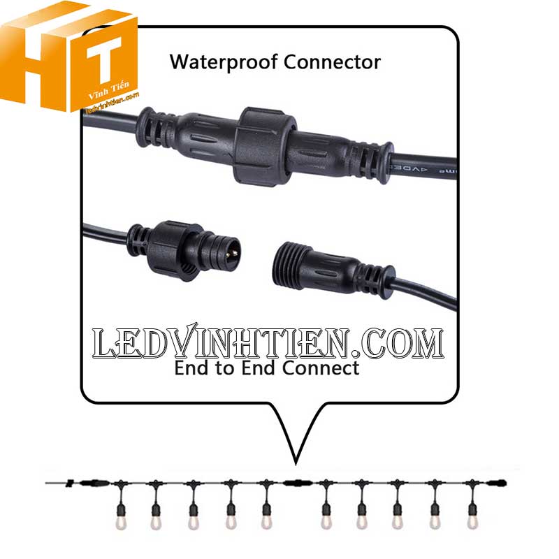 Đầu nối Bộ dây treo kín nước dài 10m 20 đuôi