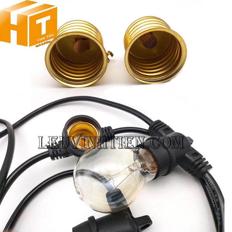dây đèn kín nước thả ngoài trời trang trí cà phê