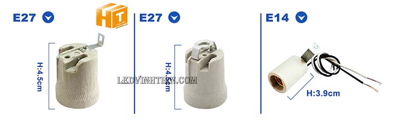 Cách phân biệt đui đèn e27 và e14