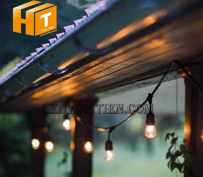 Bộ dây treo kín nước dài 10m 15 đuôi đèn e27 giá rẻ