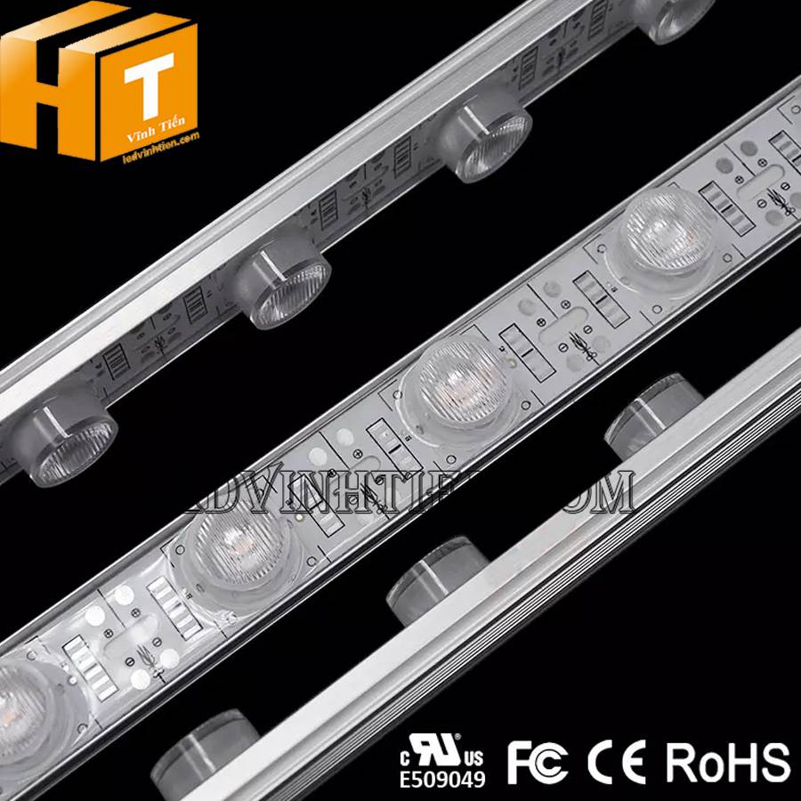 Led thanh nhôm 3030 DC12v RGB, bảy màu 