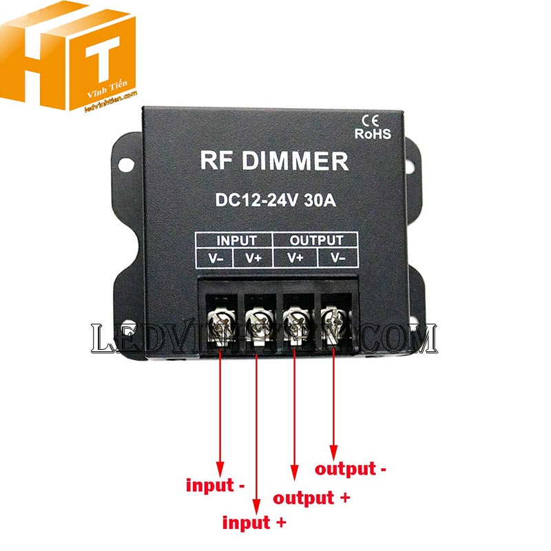 Dimmer 12-24V 30A có remote Vĩnh Tiến